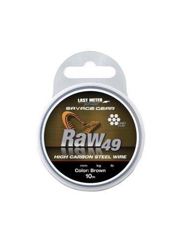 Savage Gear RAW 49 Steel Wire 0.36mm 10m Brown
